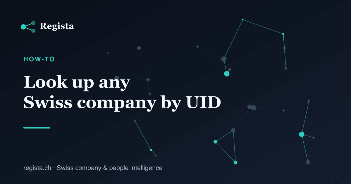 How to look up any Swiss company: the UID, the register extract and the people behind it